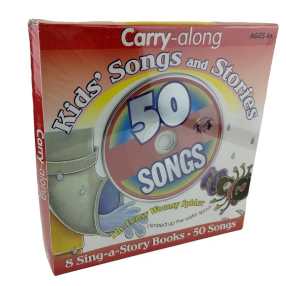 Carry-Along Kids Songs Stories 8 Sing a Story Kids Books 50 Songs (New) - Picture 1 of 9